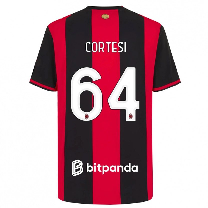 Danxen Hombre Camiseta Selena Cortesi #64 Rojo Negro Blanco 1ª Equipación 2026/27 La Camisa México