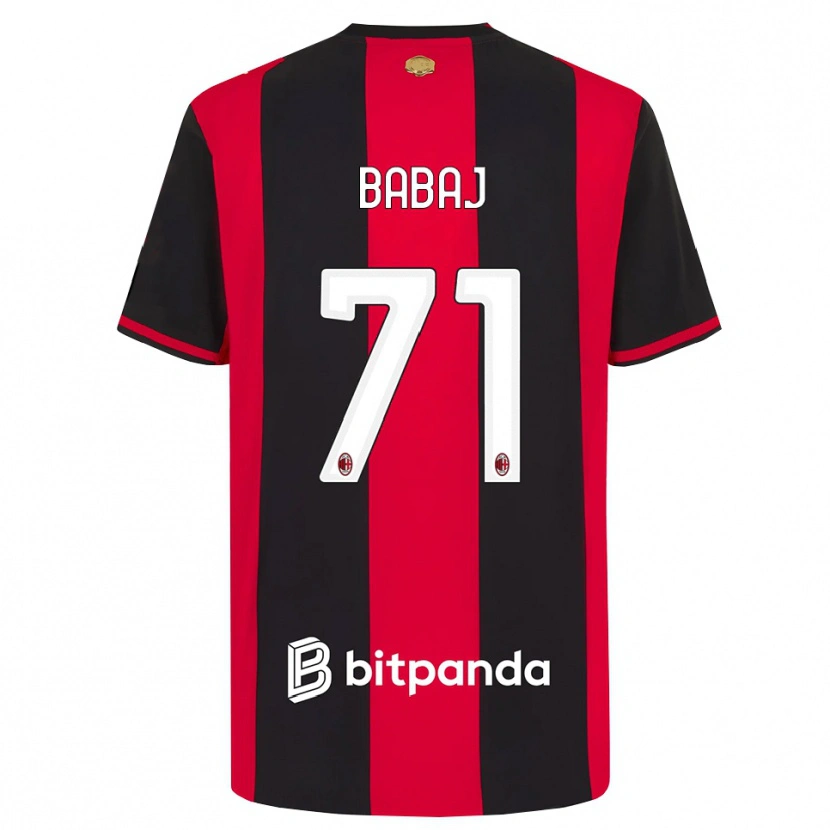 Danxen Hombre Camiseta Aron Babaj #71 Rojo Negro Blanco 1ª Equipación 2026/27 La Camisa México