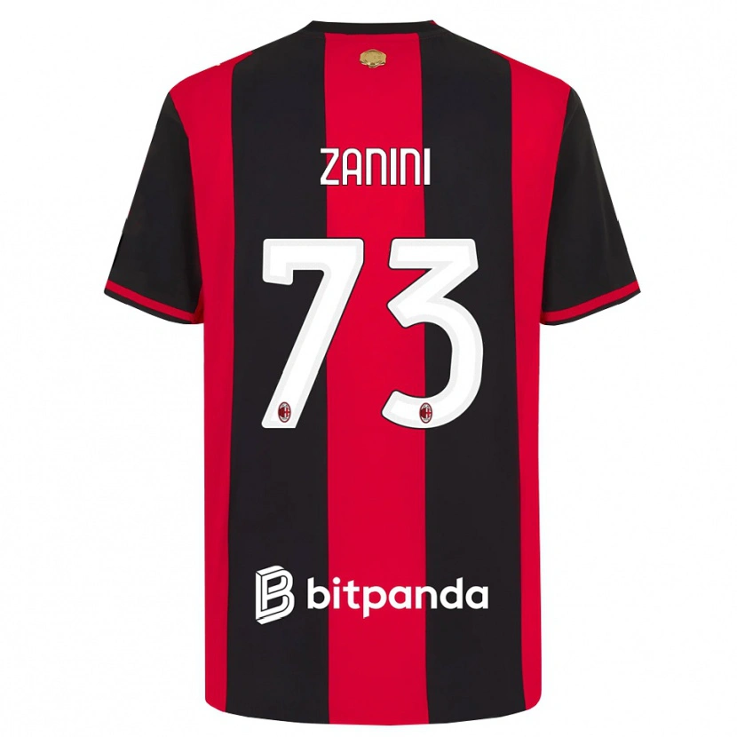 Danxen Hombre Camiseta Paola Zanini #73 Rojo Negro Blanco 1ª Equipación 2026/27 La Camisa México