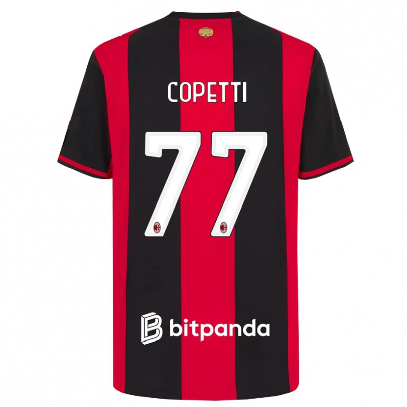 Danxen Hombre Camiseta Matilde Copetti #77 Rojo Negro Blanco 1ª Equipación 2026/27 La Camisa México