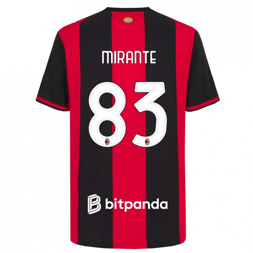 Danxen Hombre Camiseta Antonio Mirante #83 Rojo Negro Blanco 1ª Equipación 2026/27 La Camisa México