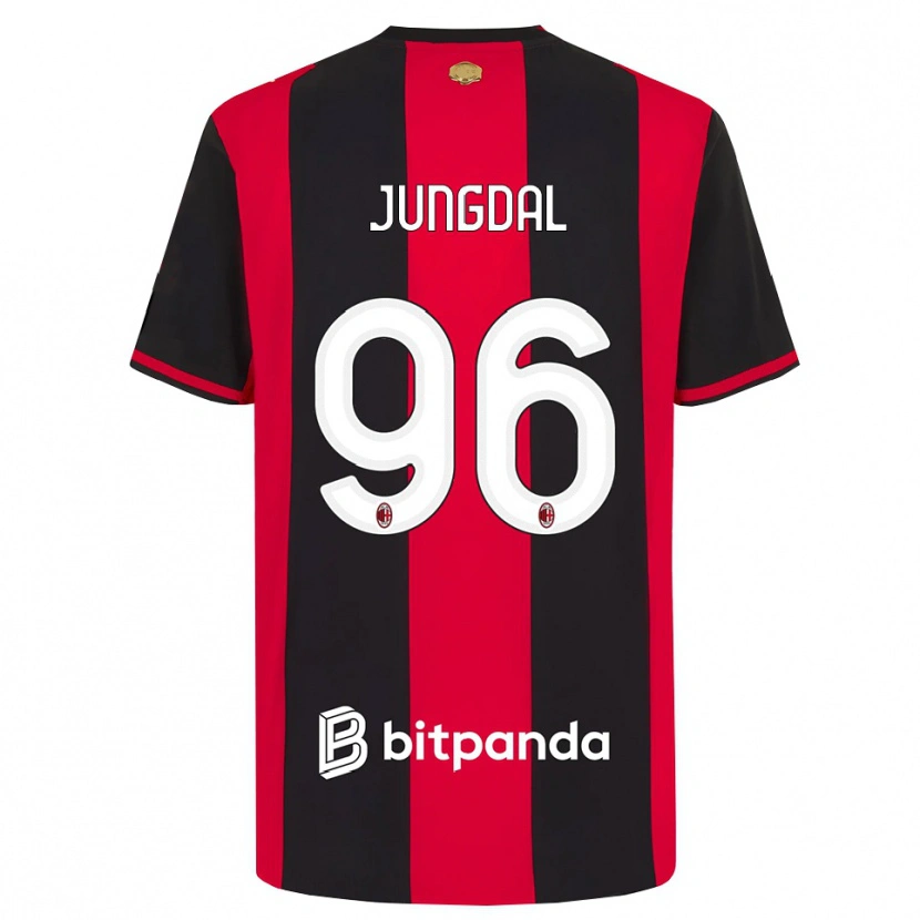 Danxen Hombre Camiseta Andreas Jungdal #96 Rojo Negro Blanco 1ª Equipación 2026/27 La Camisa México