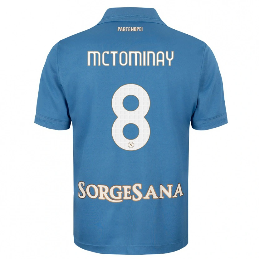 Danxen Hombre Camiseta Scott Mctominay #8 Azul Neblina Blanco 1ª Equipación 2026/27 La Camisa México