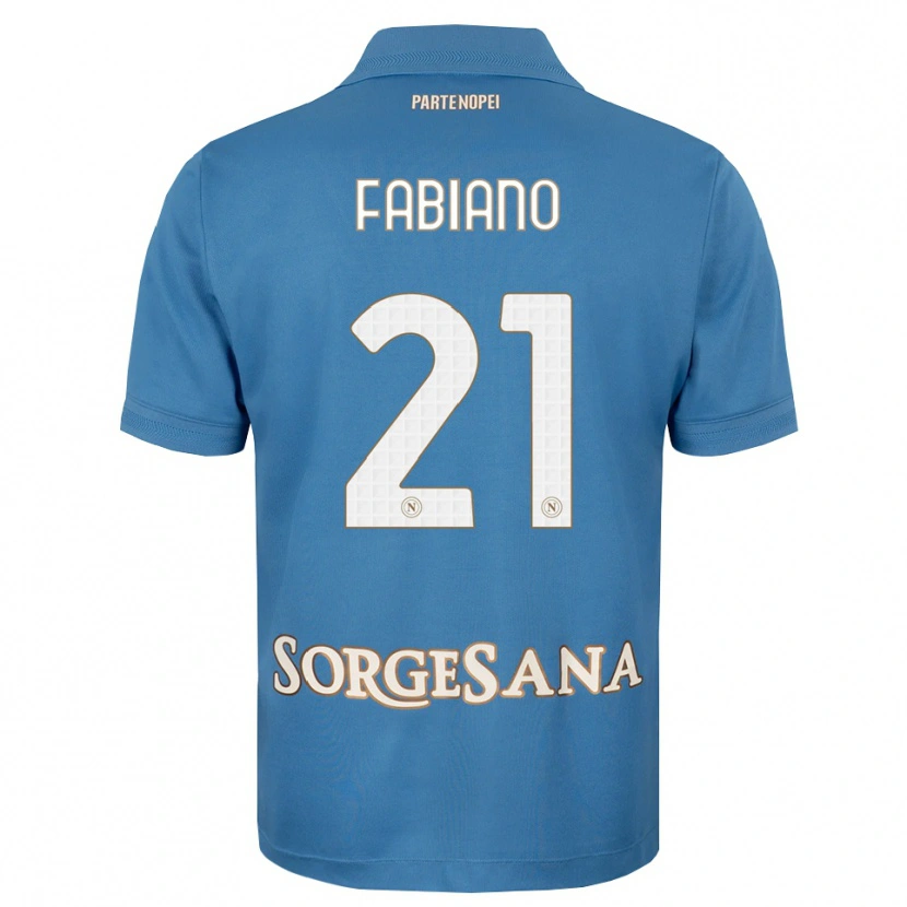 Danxen Hombre Camiseta Francesca Fabiano #21 Azul Neblina Blanco 1ª Equipación 2026/27 La Camisa México