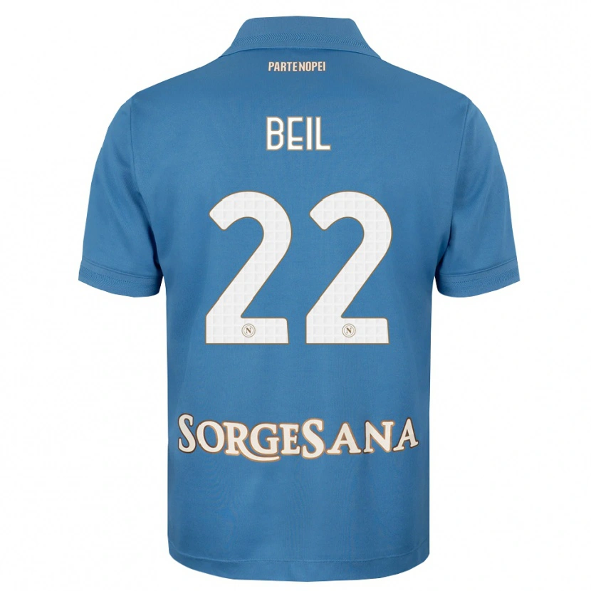 Danxen Hombre Camiseta Vivien Beil #22 Azul Neblina Blanco 1ª Equipación 2026/27 La Camisa México