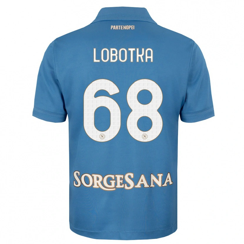 Danxen Hombre Camiseta Stanislav Lobotka #68 Azul Neblina Blanco 1ª Equipación 2026/27 La Camisa México