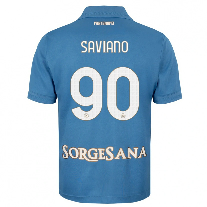 Danxen Hombre Camiseta Raffaele Saviano #90 Azul Neblina Blanco 1ª Equipación 2026/27 La Camisa México