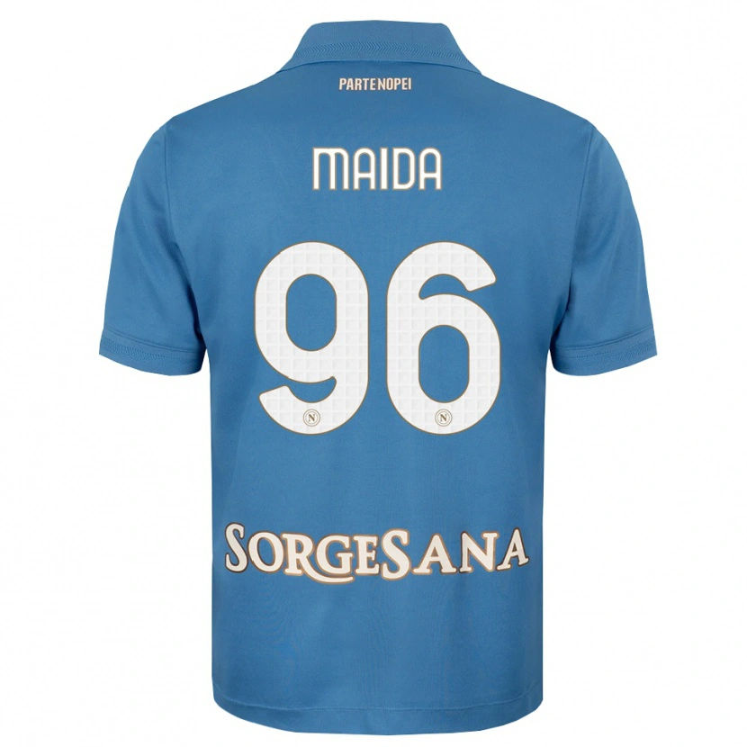 Danxen Hombre Camiseta Giuseppe Maida #96 Azul Neblina Blanco 1ª Equipación 2026/27 La Camisa México