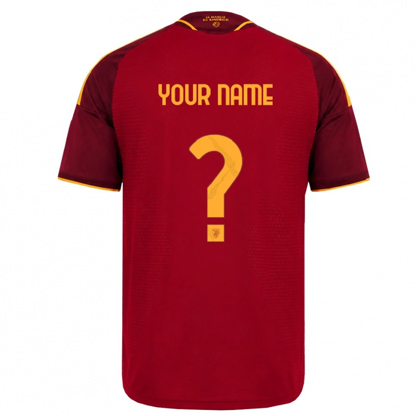 Danxen Hombre Camiseta Su Nombre #0 Rojo Dorado Amarillo 1ª Equipación 2026/27 La Camisa México