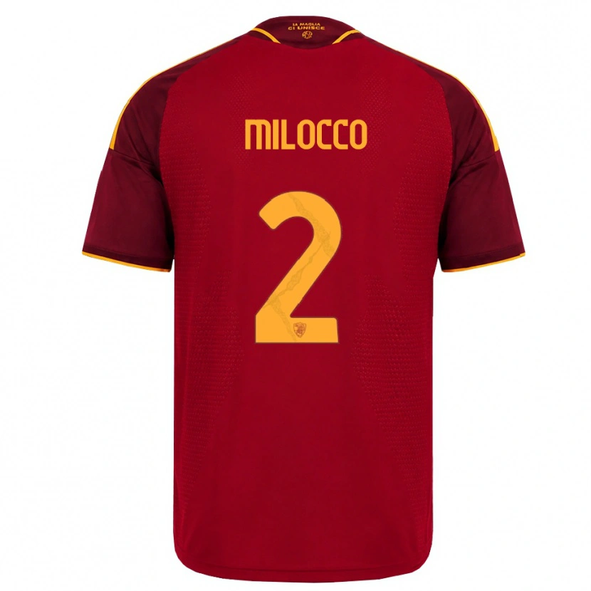 Danxen Hombre Camiseta Matias Milocco #2 Rojo Dorado Amarillo 1ª Equipación 2026/27 La Camisa México