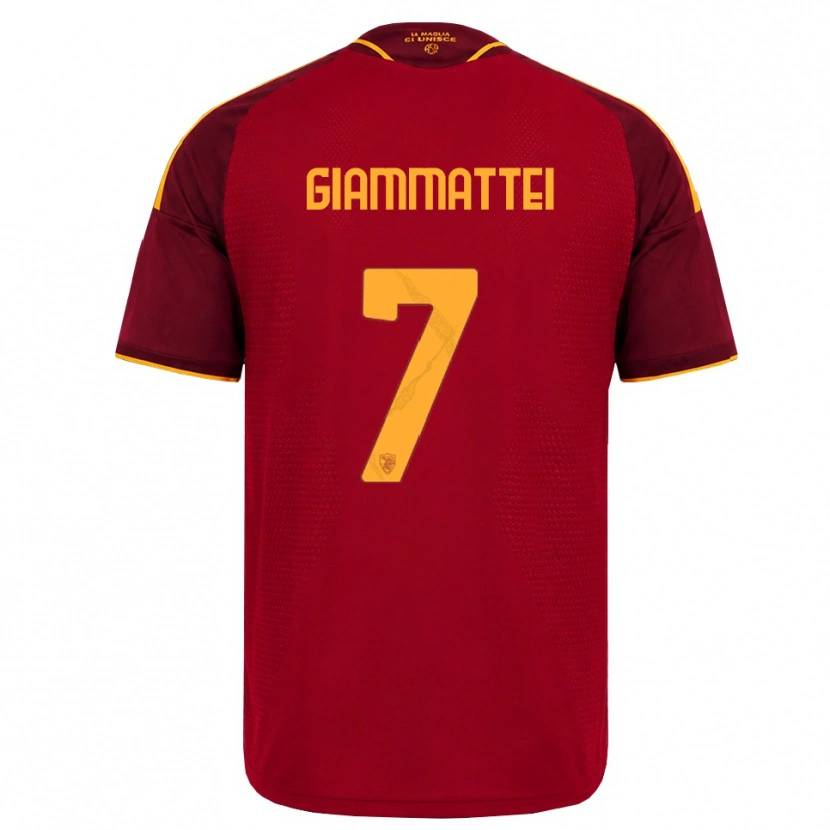Danxen Hombre Camiseta Gioele Giammattei #7 Rojo Dorado Amarillo 1ª Equipación 2026/27 La Camisa México