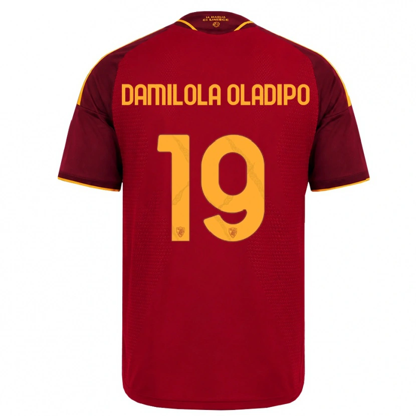 Danxen Hombre Camiseta Shukurat Damilola Oladipo #19 Rojo Dorado Amarillo 1ª Equipación 2026/27 La Camisa México