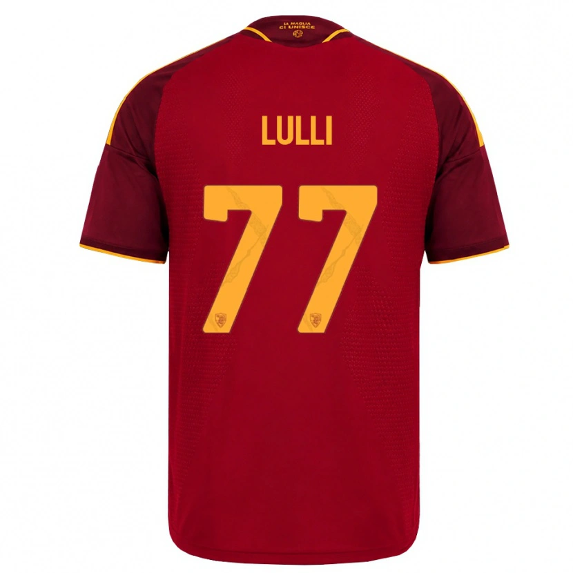 Danxen Hombre Camiseta Emanuele Lulli #77 Rojo Dorado Amarillo 1ª Equipación 2026/27 La Camisa México