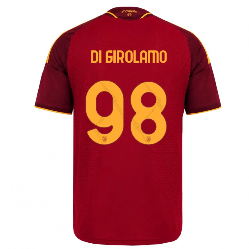 Danxen Hombre Camiseta Anita Di Girolamo #98 Rojo Dorado Amarillo 1ª Equipación 2026/27 La Camisa México