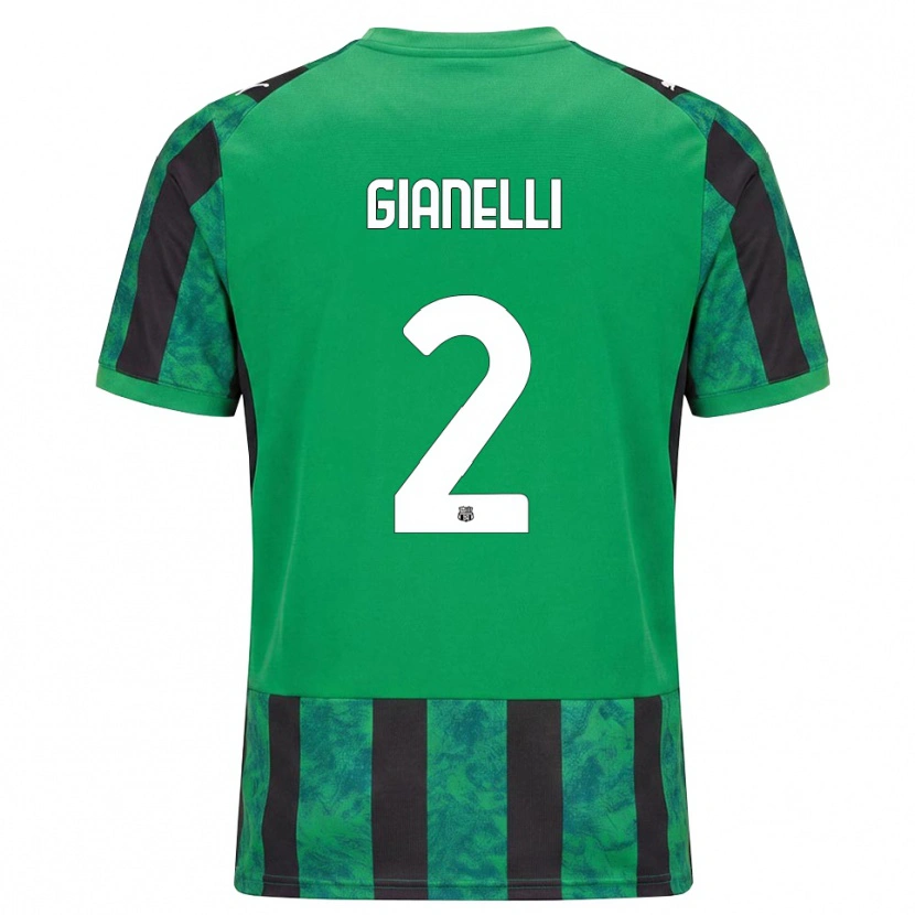 Danxen Hombre Camiseta Christian Gianelli #2 Verde Negro Blanco 1ª Equipación 2026/27 La Camisa México