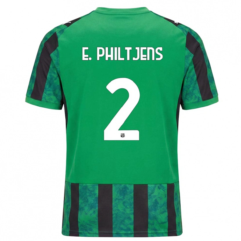 Danxen Hombre Camiseta Davina Brigitte E. Philtjens #2 Verde Negro Blanco 1ª Equipación 2026/27 La Camisa México