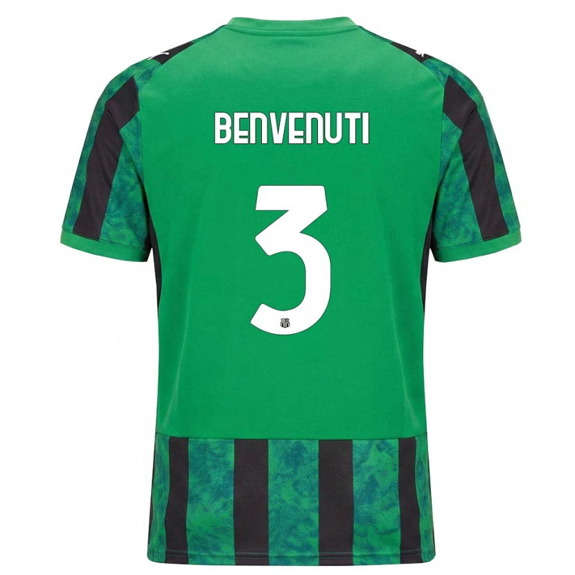 Danxen Hombre Camiseta Tommaso Benvenuti #3 Verde Negro Blanco 1ª Equipación 2026/27 La Camisa México