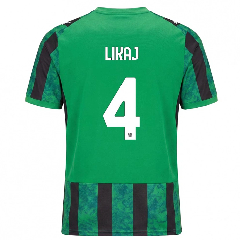 Danxen Hombre Camiseta Enea Likaj #4 Verde Negro Blanco 1ª Equipación 2026/27 La Camisa México