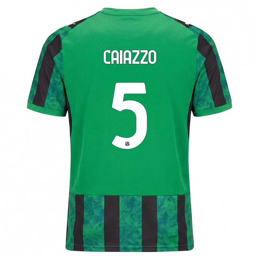 Danxen Hombre Camiseta Sara Caiazzo #5 Verde Negro Blanco 1ª Equipación 2026/27 La Camisa México