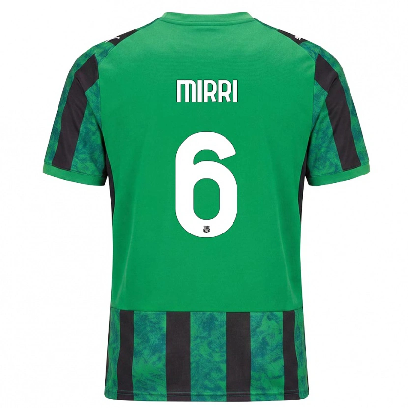 Danxen Hombre Camiseta Mattia Mirri #6 Verde Negro Blanco 1ª Equipación 2026/27 La Camisa México