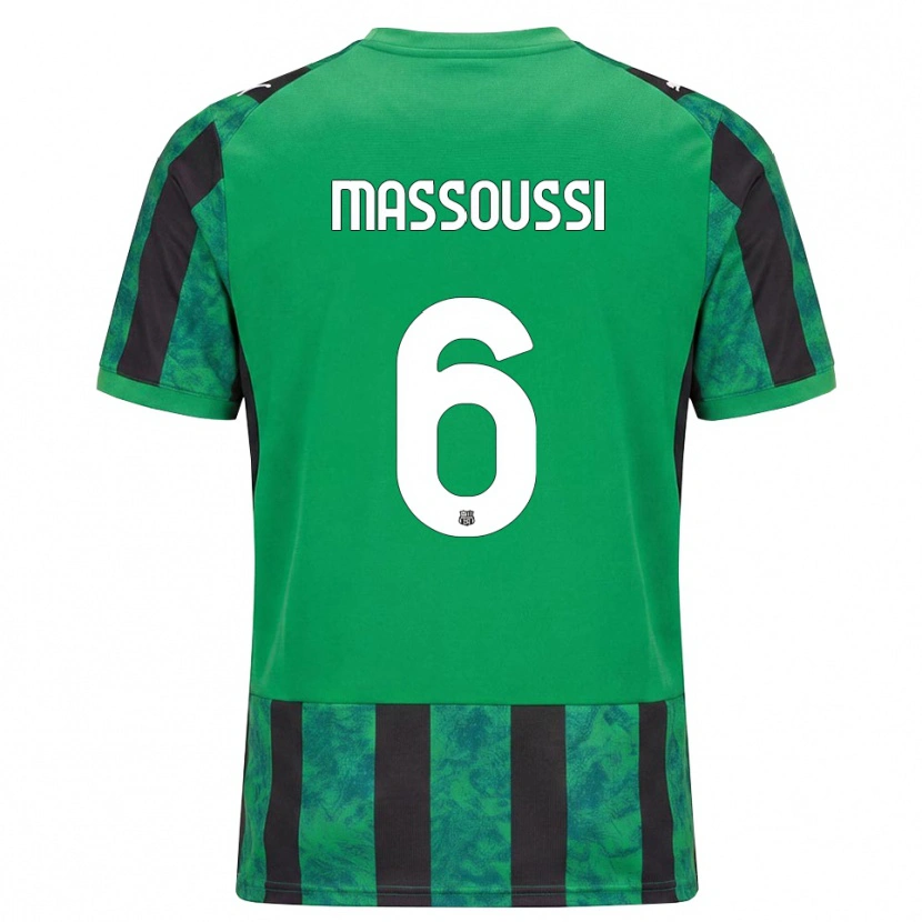 Danxen Hombre Camiseta Zaid Massoussi #6 Verde Negro Blanco 1ª Equipación 2026/27 La Camisa México