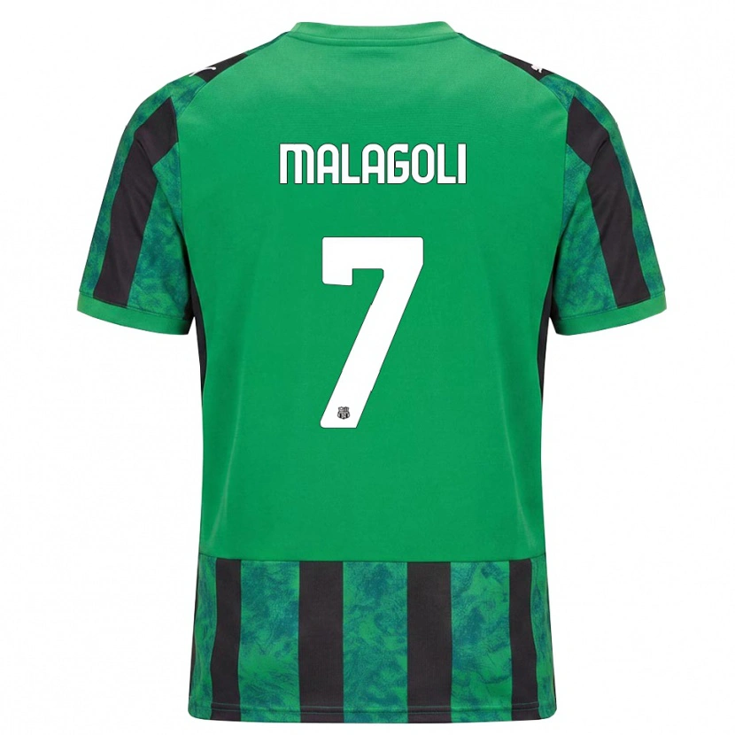 Danxen Hombre Camiseta Mattia Malagoli #7 Verde Negro Blanco 1ª Equipación 2026/27 La Camisa México