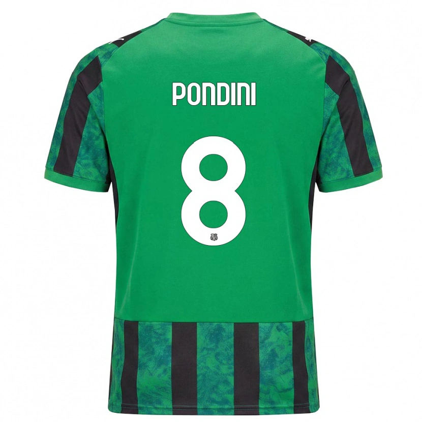 Danxen Hombre Camiseta Giada Pondini #8 Verde Negro Blanco 1ª Equipación 2026/27 La Camisa México