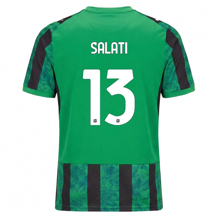 Danxen Hombre Camiseta Emanuele Salati #13 Verde Negro Blanco 1ª Equipación 2026/27 La Camisa México