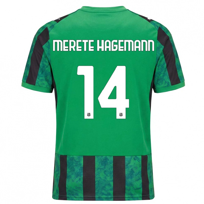 Danxen Hombre Camiseta Maja Merete Hagemann #14 Verde Negro Blanco 1ª Equipación 2026/27 La Camisa México