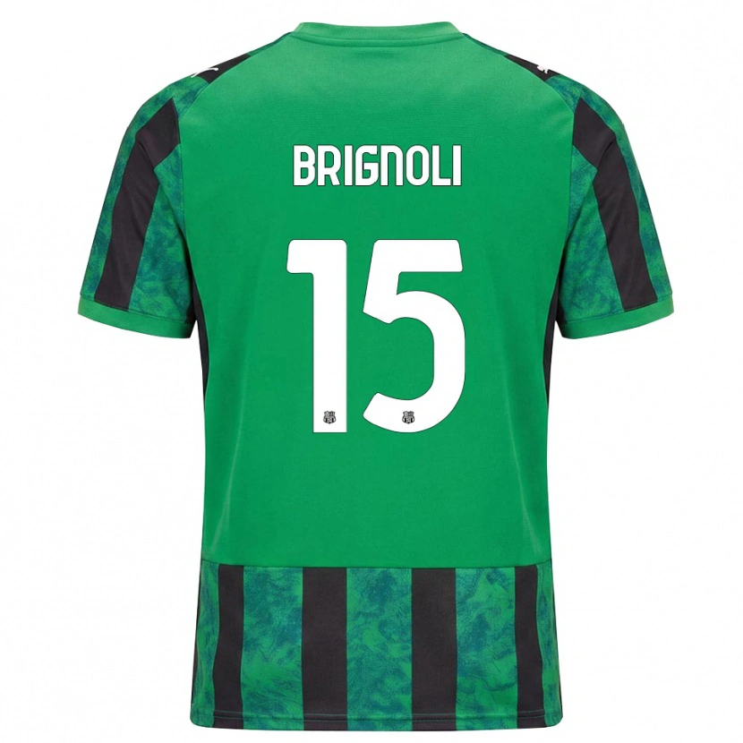 Danxen Hombre Camiseta Benedetta Brignoli #15 Verde Negro Blanco 1ª Equipación 2026/27 La Camisa México