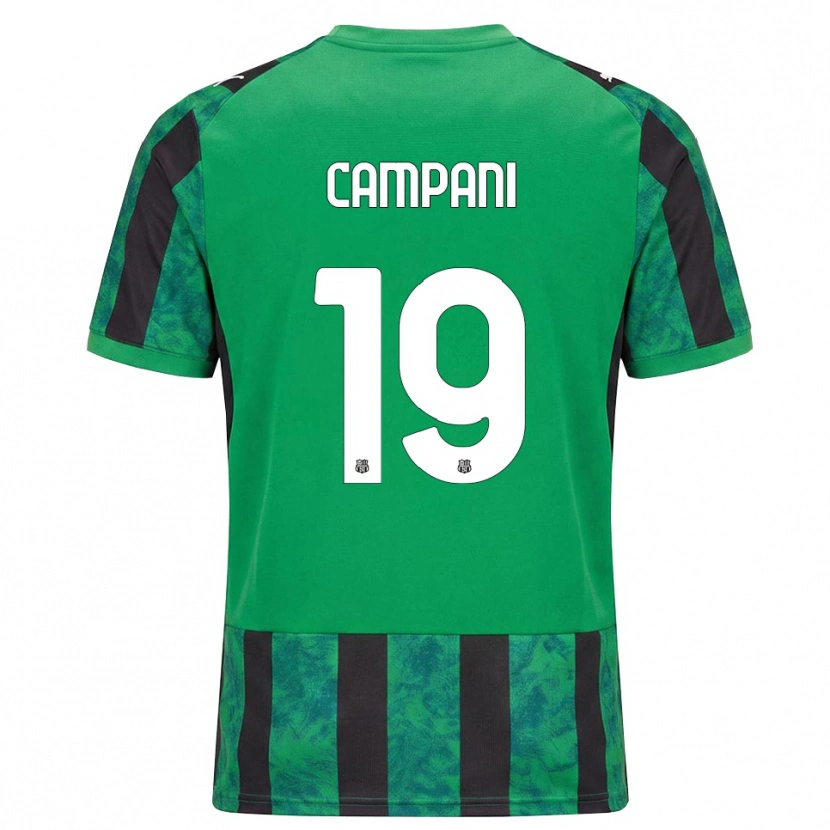 Danxen Hombre Camiseta Andrea Campani #19 Verde Negro Blanco 1ª Equipación 2026/27 La Camisa México