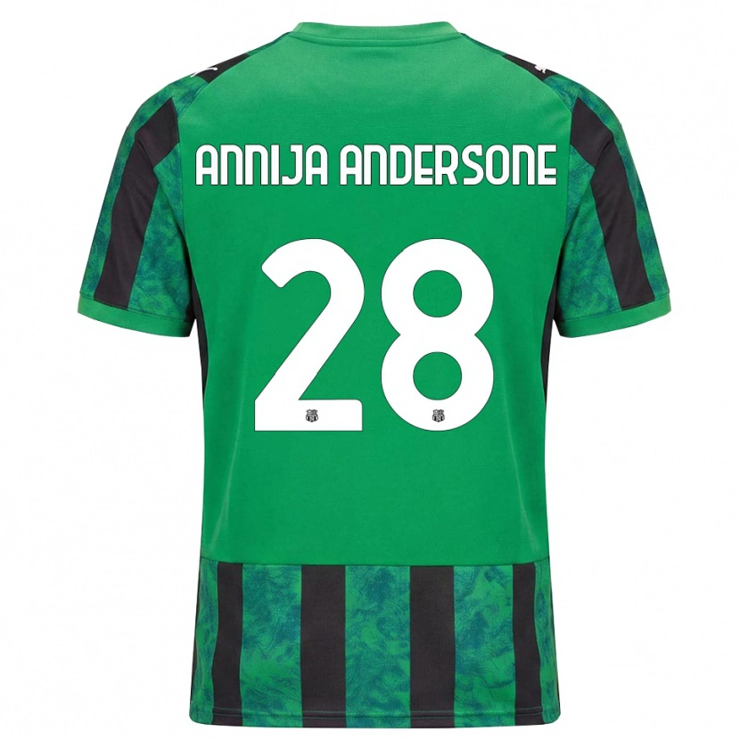 Danxen Hombre Camiseta Gabriela Annija Andersone #28 Verde Negro Blanco 1ª Equipación 2026/27 La Camisa México