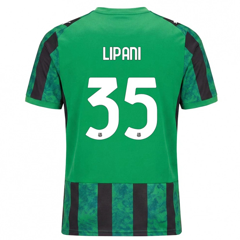 Danxen Hombre Camiseta Luca Lipani #35 Verde Negro Blanco 1ª Equipación 2026/27 La Camisa México