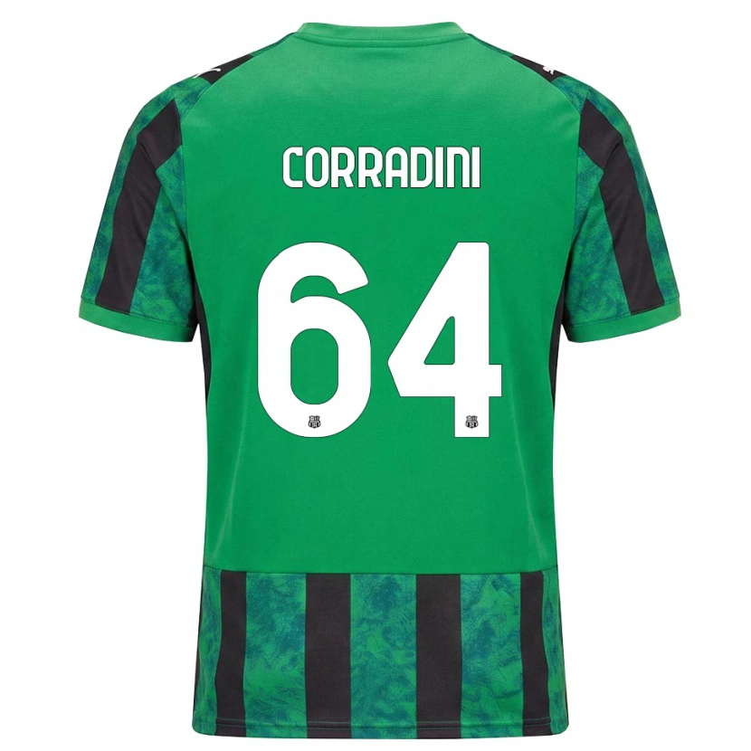 Danxen Hombre Camiseta Francesco Corradini #64 Verde Negro Blanco 1ª Equipación 2026/27 La Camisa México