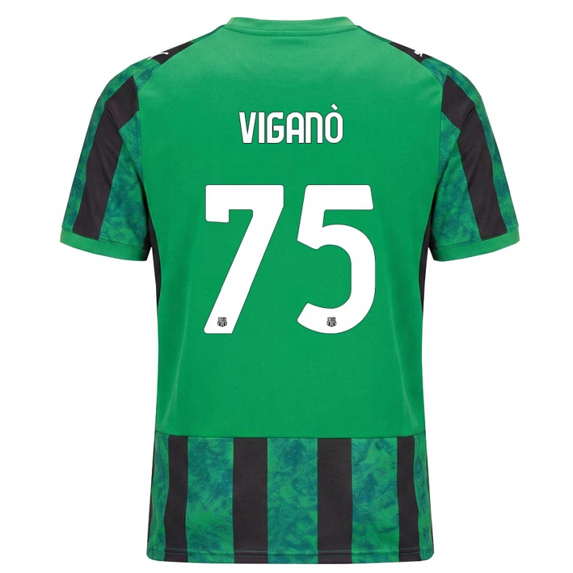 Danxen Hombre Camiseta Lorenzo Viganò #75 Verde Negro Blanco 1ª Equipación 2026/27 La Camisa México