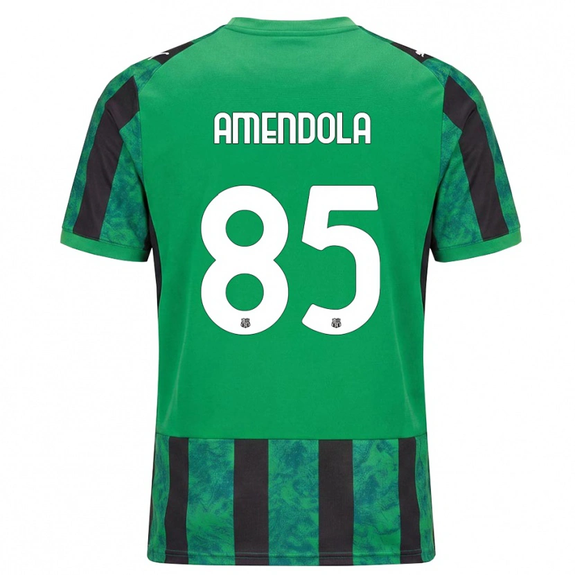Danxen Hombre Camiseta Catello Amendola #85 Verde Negro Blanco 1ª Equipación 2026/27 La Camisa México