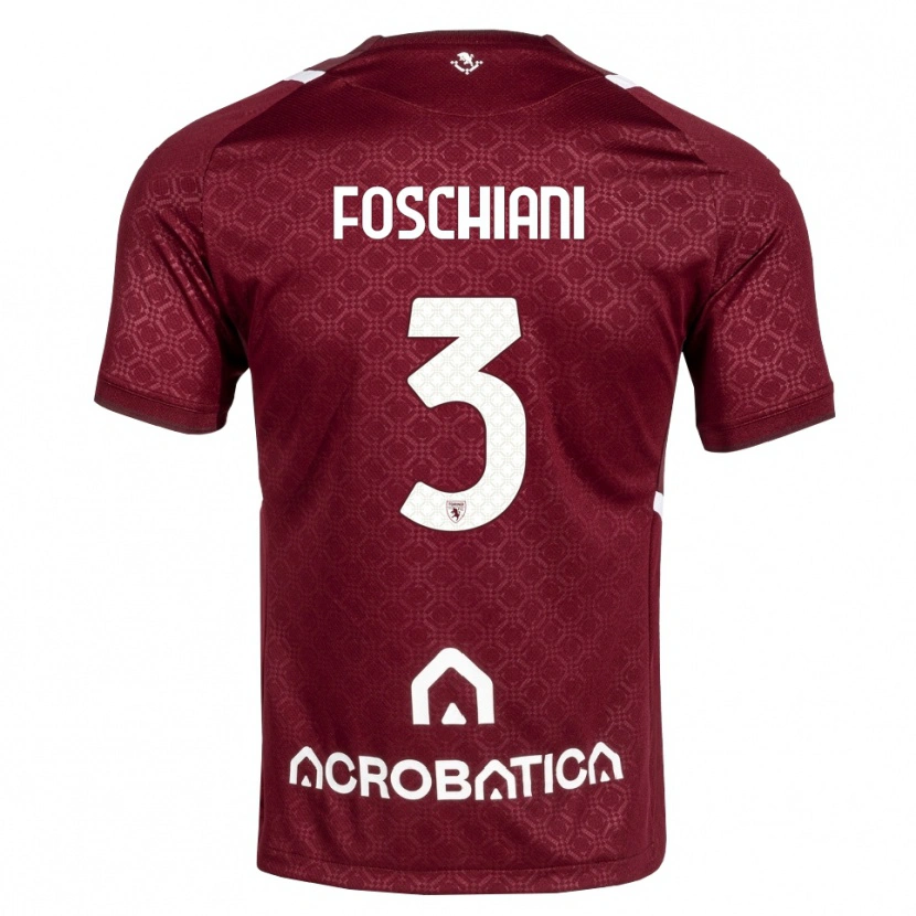 Danxen Hombre Camiseta Francesco Foschiani #3 Burdeos Blanco 1ª Equipación 2026/27 La Camisa México