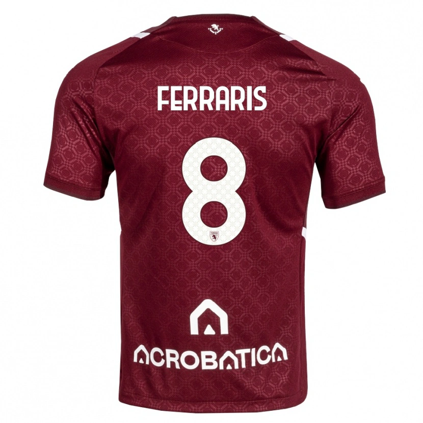 Danxen Hombre Camiseta Lorenzo Ferraris #8 Burdeos Blanco 1ª Equipación 2026/27 La Camisa México