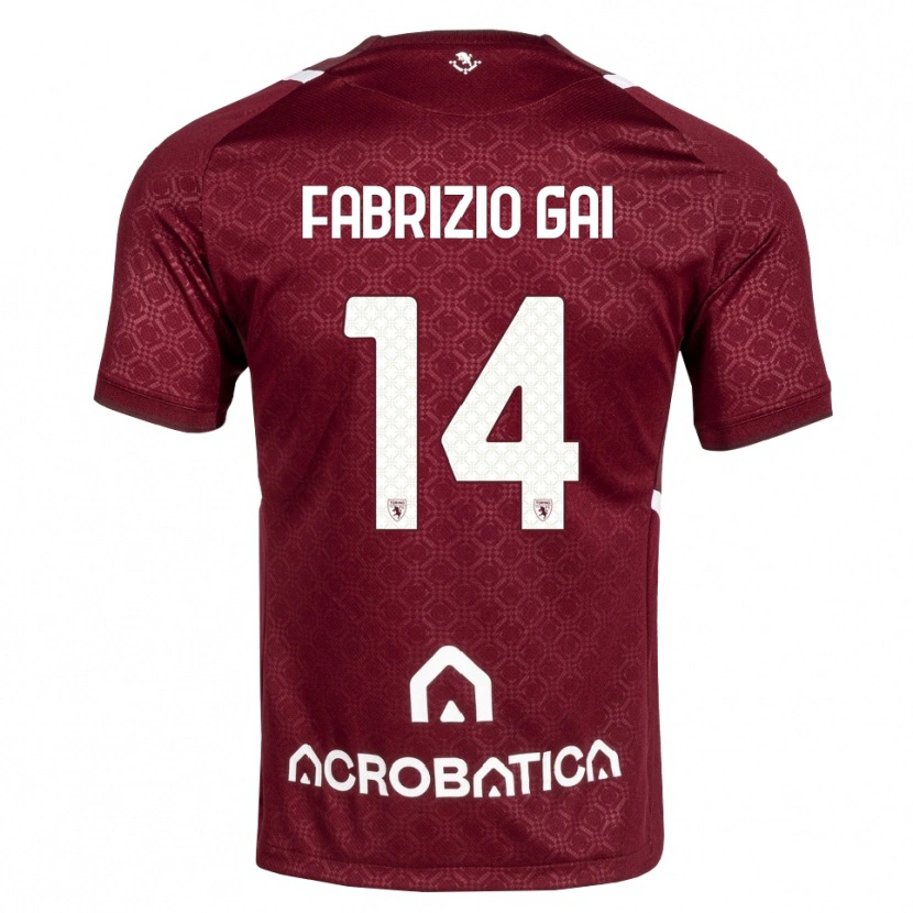 Danxen Hombre Camiseta Fabrizio Gai #14 Burdeos Blanco 1ª Equipación 2026/27 La Camisa México