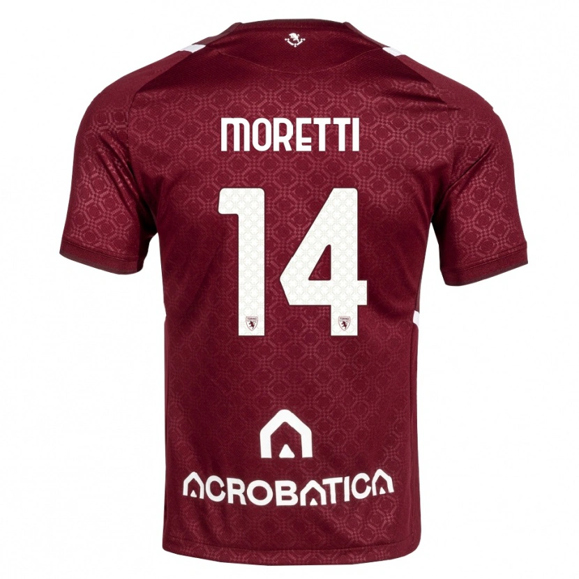 Danxen Hombre Camiseta Matias Moretti #14 Burdeos Blanco 1ª Equipación 2026/27 La Camisa México