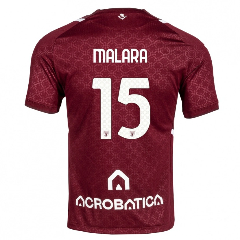 Danxen Hombre Camiseta Sara Malara #15 Burdeos Blanco 1ª Equipación 2026/27 La Camisa México
