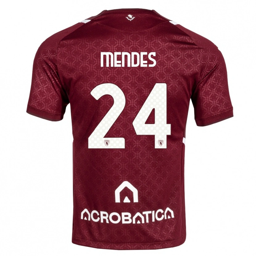 Danxen Hombre Camiseta Rodrigo Mendes #24 Burdeos Blanco 1ª Equipación 2026/27 La Camisa México