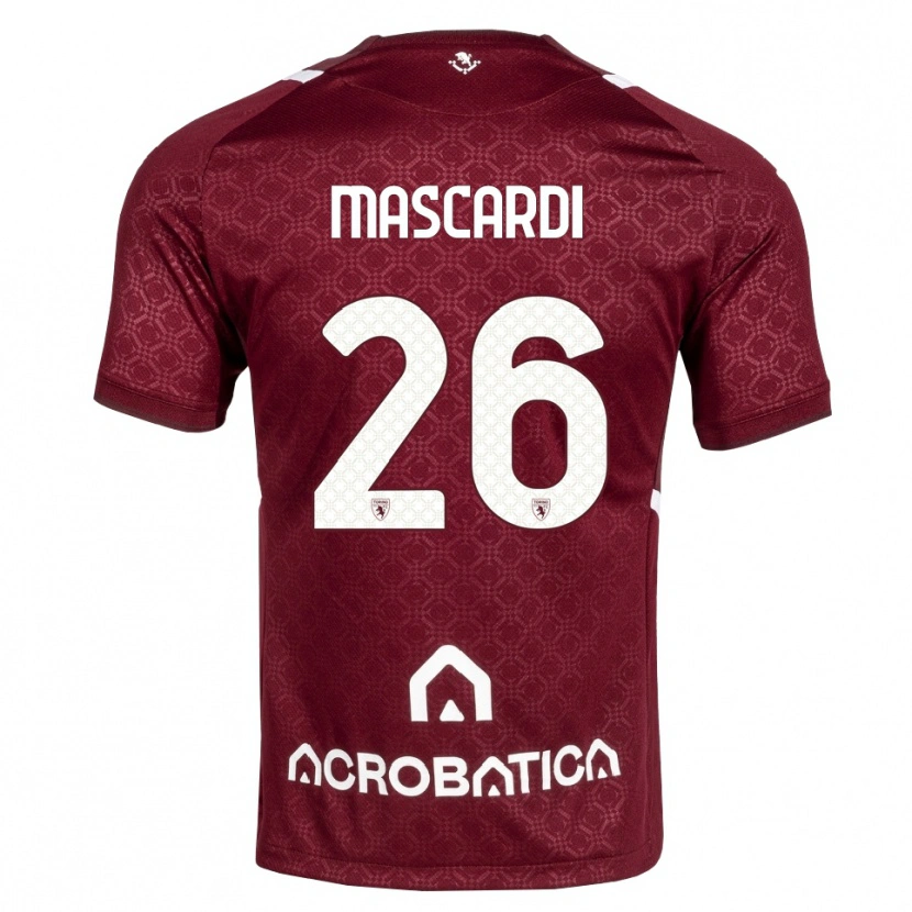 Danxen Hombre Camiseta Diego Mascardi #26 Burdeos Blanco 1ª Equipación 2026/27 La Camisa México