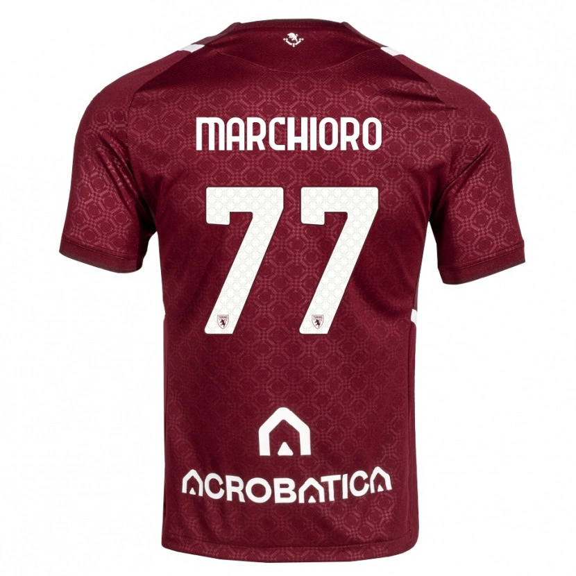 Danxen Hombre Camiseta Raffaele Marchioro #77 Burdeos Blanco 1ª Equipación 2026/27 La Camisa México