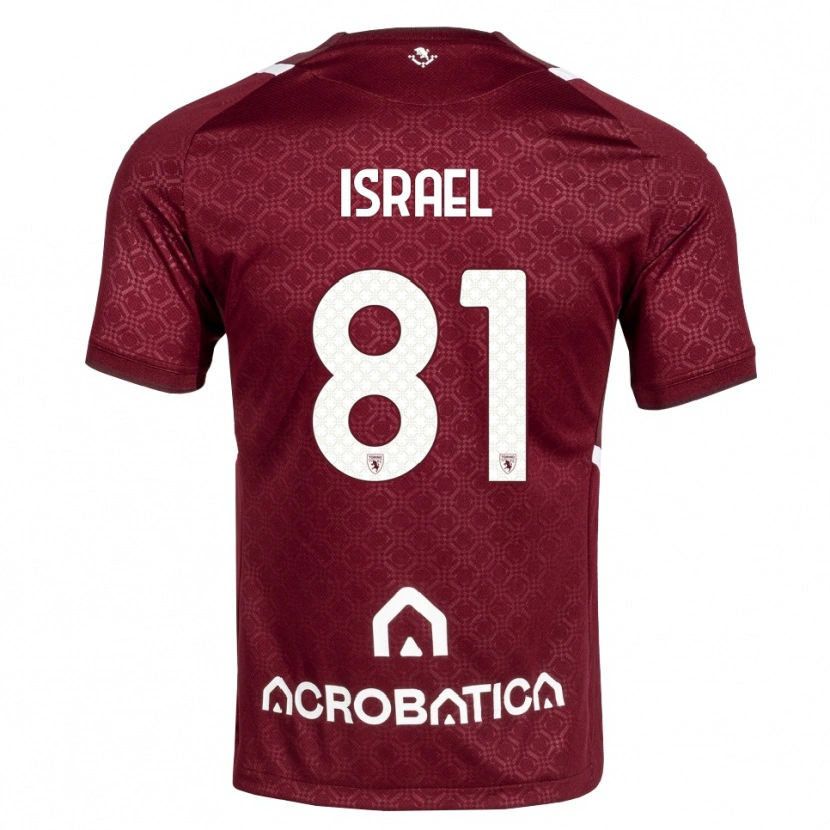 Danxen Hombre Camiseta Franco Israel #81 Burdeos Blanco 1ª Equipación 2026/27 La Camisa México