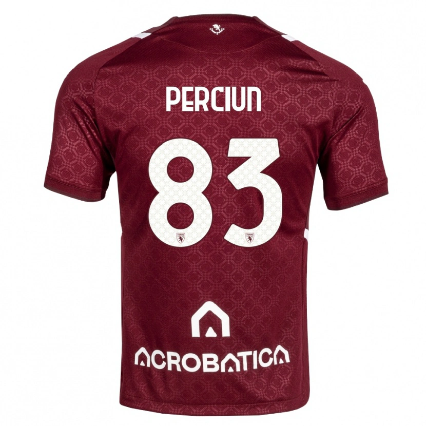 Danxen Hombre Camiseta Sergiu Perciun #83 Burdeos Blanco 1ª Equipación 2026/27 La Camisa México