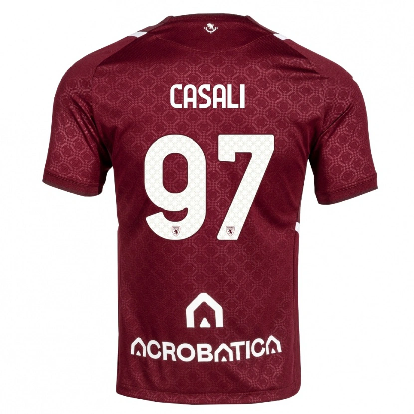 Danxen Hombre Camiseta Michele Casali #97 Burdeos Blanco 1ª Equipación 2026/27 La Camisa México