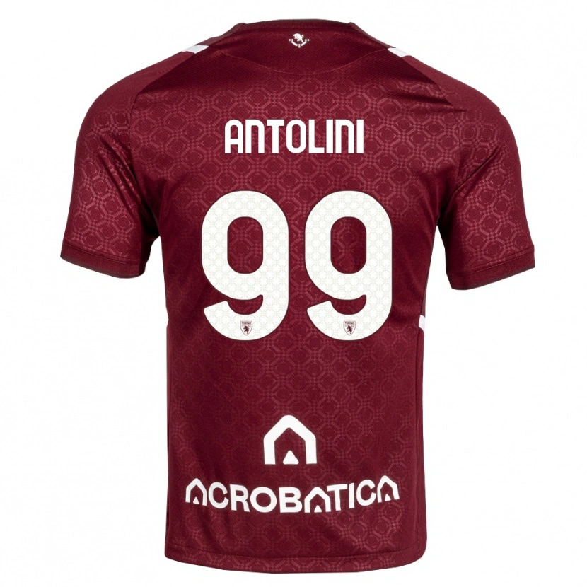 Danxen Hombre Camiseta Jacopo Antolini #99 Burdeos Blanco 1ª Equipación 2026/27 La Camisa México