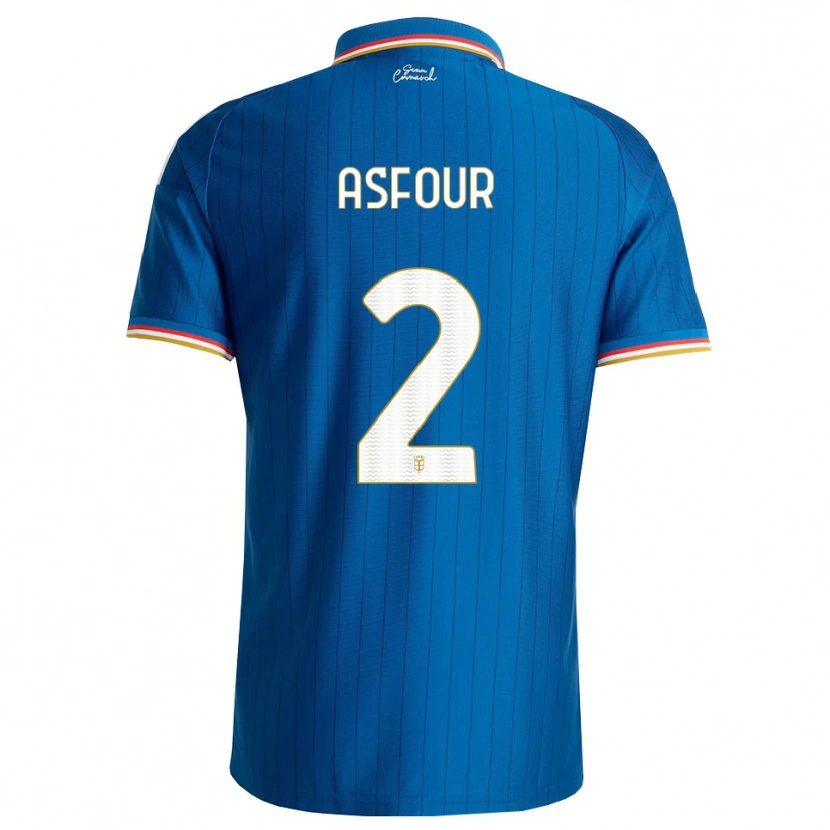 Danxen Hombre Camiseta Adam Asfour #2 Azul Blanco Rojo 1ª Equipación 2026/27 La Camisa México