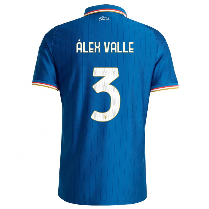 Danxen Hombre Camiseta Álex Valle #3 Azul Blanco Rojo 1ª Equipación 2026/27 La Camisa México